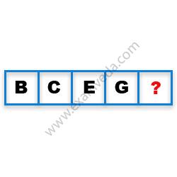Missing Character Finding mcq question image