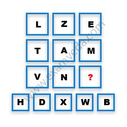 Missing Character Finding mcq question image