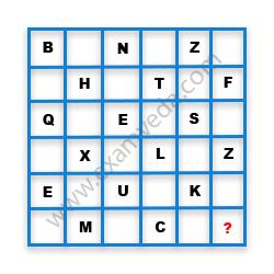 Missing Character Finding mcq question image