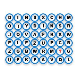 Missing Character Finding mcq question image